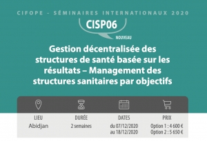 Gestion décentralisée des structures de santé basée sur les résultats – Management des structures sanitaires par objectifs