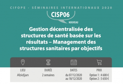 Gestion décentralisée des structures de santé basée sur les résultats – Management des structures sanitaires par objectifs